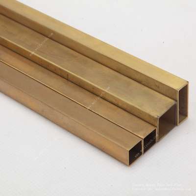 most popular brass square tube price, thick walled brass tube